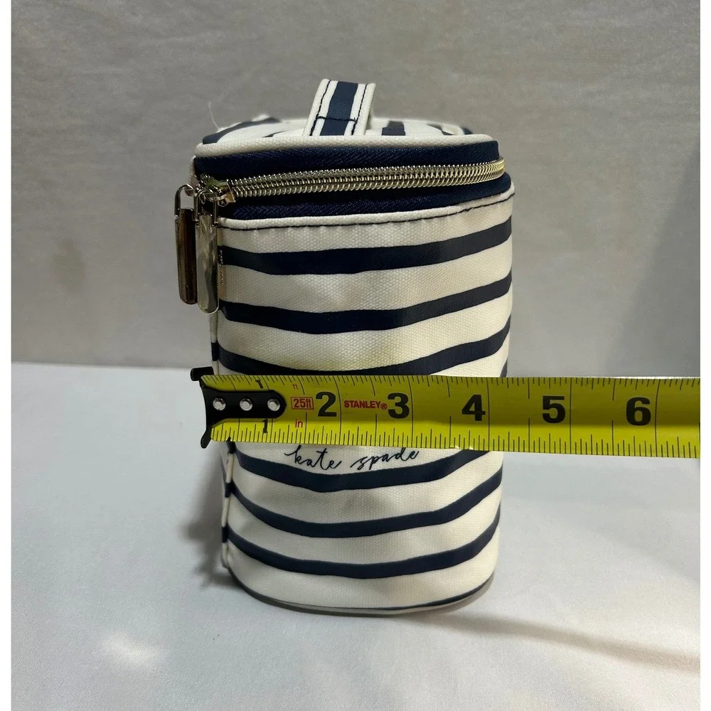 Kate Spade NY Insulated Lunch Box Tote Navy Beige‎ Striped Thermal Bag Teacherl